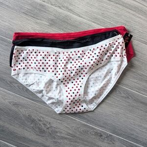 NWT Saint Eve Pack of 3 Juniors/Womens Assorted Hipster Panty Underwear MEDIUM